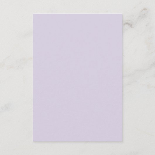 Elegant Lavendel Monogram QR Code/RSVP Online Informatiekaartje (Achterkant)