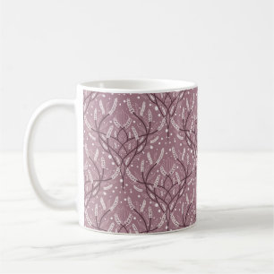 Elegant Lavendel Vine Bloemenpatroon Koffiemok