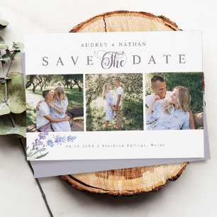 Elegant Lavender 3 Foto Save The Date