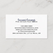 Elegant Lavender Artisan Soap Maker Visitekaartje (Achterkant)