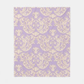 Elegant Lavender Baroque Damask Fleece Blanket Deken (Voorkant)