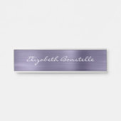 Elegant Lavender Borhed Metal Handschrift Deurbordje (Voorkant)