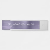 Elegant Lavender Borhed Metal Handschrift Deurbordje (Voorkant)