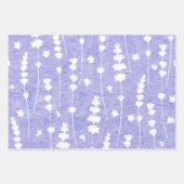 Elegant Lavender Botanisch Inpakpapier Vel (Voorkant 2)