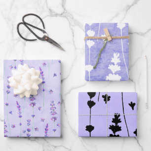 Elegant Lavender Botanisch Inpakpapier Vel