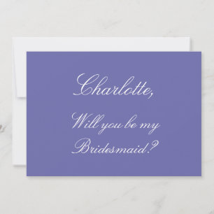 Élégant Lavender Bridesmaid Proposition Invitation