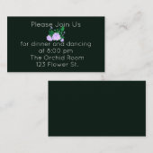 Elegant Lavender Camellia Reception Informatiekaartje (Voorkant / Achterkant)