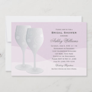 Elegant Lavender Cheers Wine Glassen Vrijgezellenf Kaart
