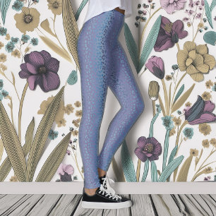 Élégant Lavender Empreinte de léopard Leggings
