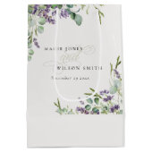 Elegant Lavender Eucalyptus Leafy Foliage Wedding Medium Cadeauzakje (Achterkant)