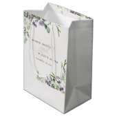Elegant Lavender Eucalyptus Leafy Foliage Wedding Medium Cadeauzakje (Achterkant Gekanteld)