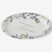 Elegant Lavender Eucalyptus Leafy Foliage Wedding Papieren Bordje (Gekanteld)