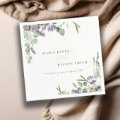 Elegant Lavender Eucalyptus Leafy Foliage Wedding Servet