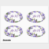 Elegant Lavender Floral Monogram Sticker (Vel)