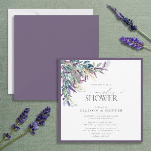 Elegant Lavender Floral Waterverf Vrijgezellenfees Kaart