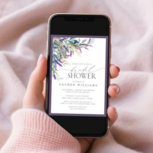 Elegant Lavender Floral Waterverf Vrijgezellenfees Kaart