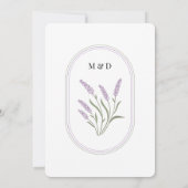 Elegant Lavender Floral Wedding Invitation Kaart (Achterkant)