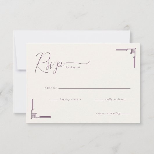 Elegant Lavender Geometric RSVP (Devant)