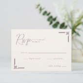 Elegant Lavender Geometric RSVP (Debout devant)