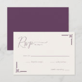 Elegant Lavender Geometric RSVP (Devant / Derrière)