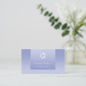 Elegant Lavender Gradient Paars Floral Logo Visitekaartje (Staand voorkant)