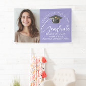 Elegant Lavender Graduate Photo Graduation Party Spandoek (Insitu)