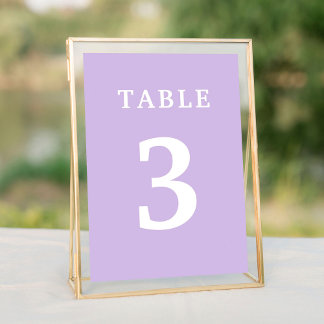 Elegant Lavender Mariage Numéro de table