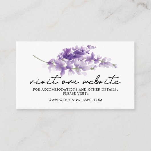 Elegant Lavender Mariage Website Insérer carte (Devant)