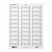 Elegant Lavender Mauve Return Address Label (Full Sheet)