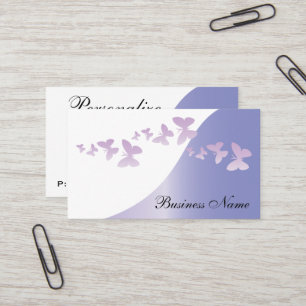 Elegant lavender met Butterflies Personaliseren Visitekaartje