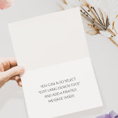 Elegant Lavender Monogram, Waterverf Wedding Bedankkaart