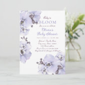 Elegant Lavender Orchid Baby Shower Invitation (Debout devant)