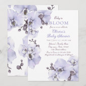 Elegant Lavender Orchid Baby Shower Invitation (Devant / Derrière)