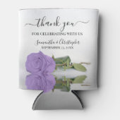 Elegant Lavender Paars Roos Weddenschap Hartelijk  Blikjeskoeler (Voorkant)