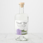 Elegant Lavender Paars Roos Weddenschap Hartelijk Likeurfles Etiket (Voorkant)