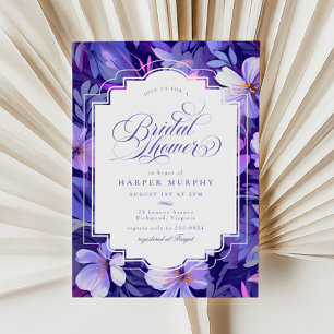 Elegant Lavender Paarse Floral Vrijgezellenfeest Kaart