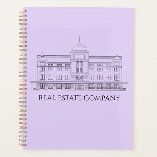 Élégant Lavender Planner avec Design Architectural (Devant)