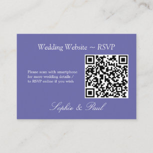 Elegant Lavender QR Code Site Web Carte RSVP