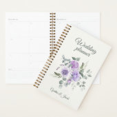 Elegant Lavender Roses Eucalyptus Wedding Planner (Devant avec enveloppe)