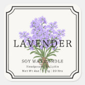 Élégant Lavender Soy Cax Étiquette d'affaires (Devant)