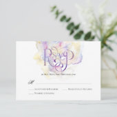 Élégant Lavender Splash Wedding RSVP (Debout devant)