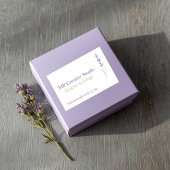 Elegant Lavender Sprig Botanical Design  Voedselcontainer Etiket