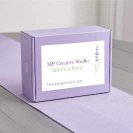 Elegant Lavender Sprig Botanical Design  Voedselcontainer Etiket