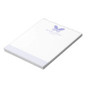 Elegant lavender Stripes & Butterfly Notitieblok (Gedraaid)