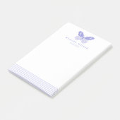 Elegant Lavender Stripes & Butterfly Post-it Notes (Schuin)