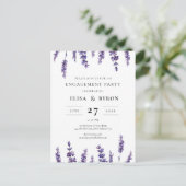 Elegant lavender-verlofpartij briefkaart (Staand voorkant)