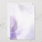 Elegant Lavender Waterverf Wedding Kaart (Achterkant)