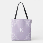 Elegant Lavender Wedding Bridesmaid's Gift Draagtas (Achterkant)