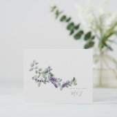 Elegant Lavender Wedding Save the Date (Staand voorkant)