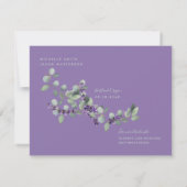Elegant Lavender Wedding Save the Date (Achterkant)